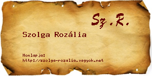 Szolga Rozália névjegykártya