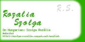 rozalia szolga business card