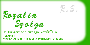 rozalia szolga business card